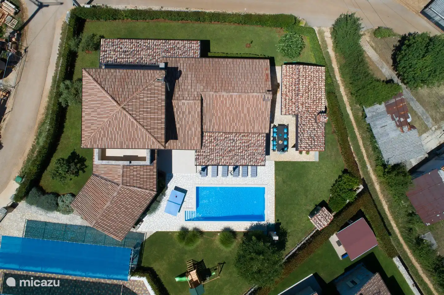 Villa vue du ciel