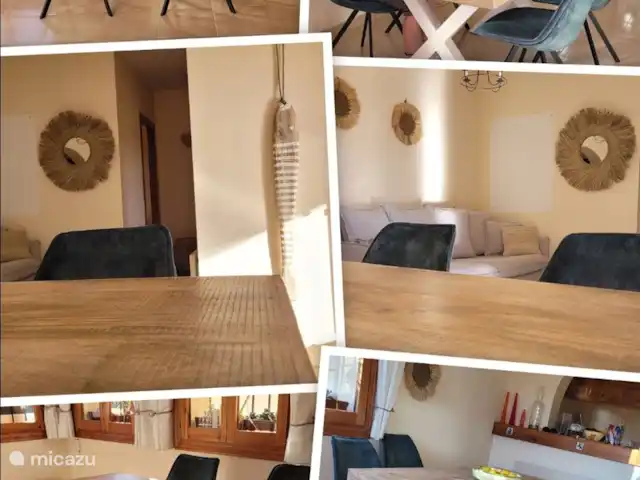 Casa Eva   huren in Spanje, Costa Blanca, Teulada - bungalow Geniet van maaltijden in de Es-ruimte aan deze prachtige mangohouten tafel