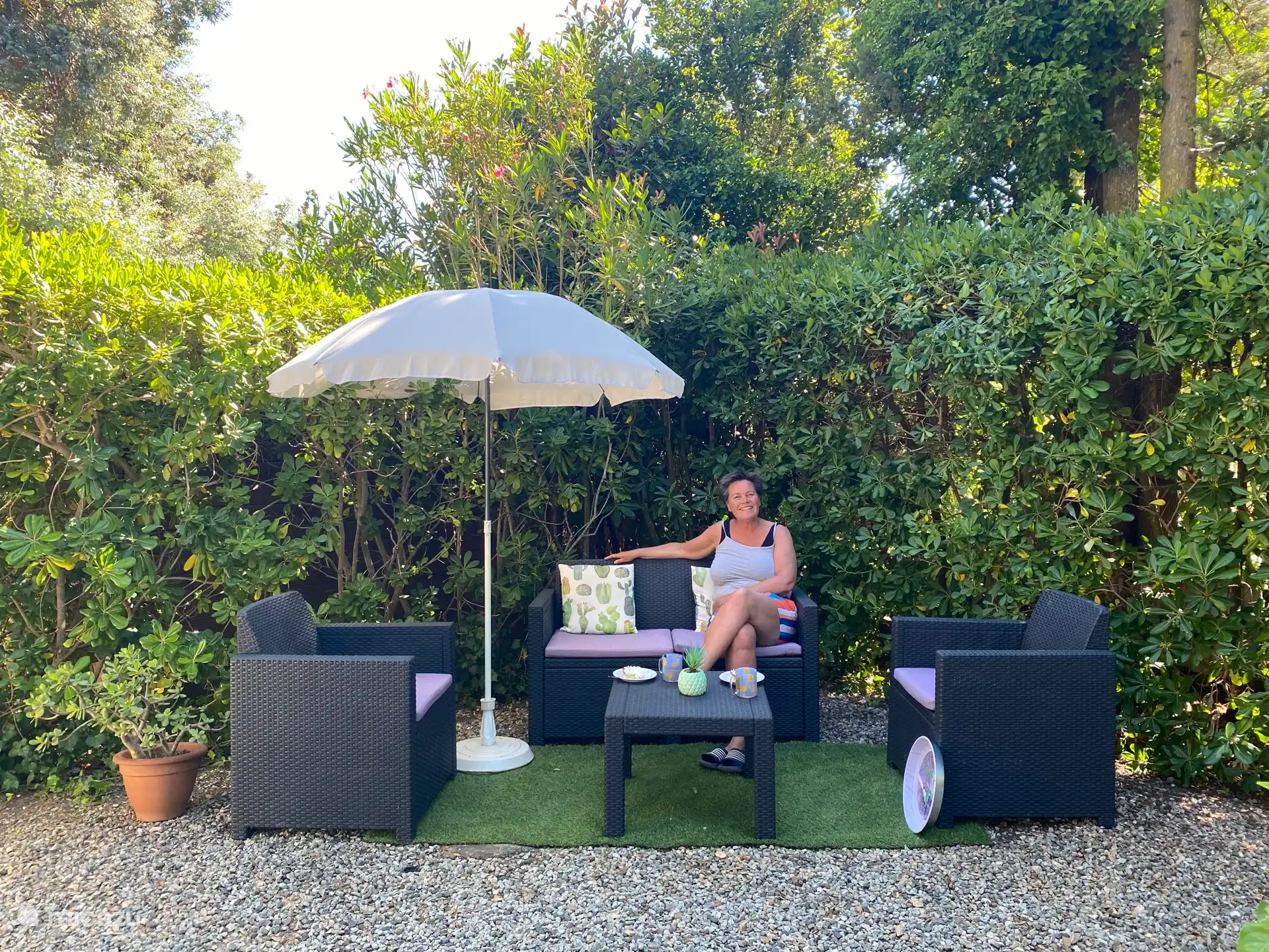 Das Lounge-Set in der Wohngrube