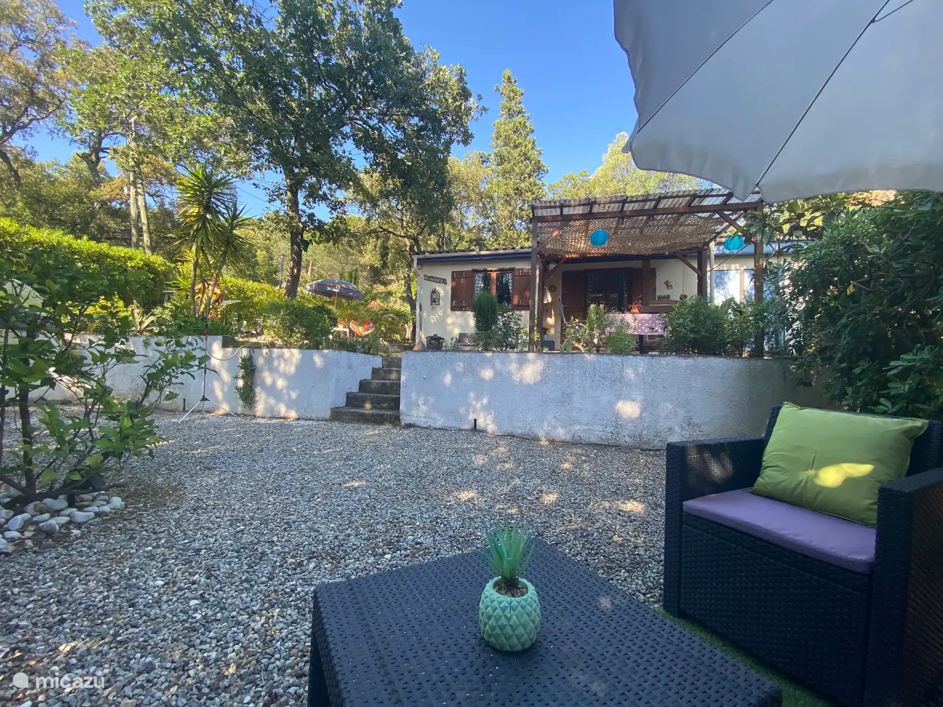 Von der Lounge in der Liegegrube aus 