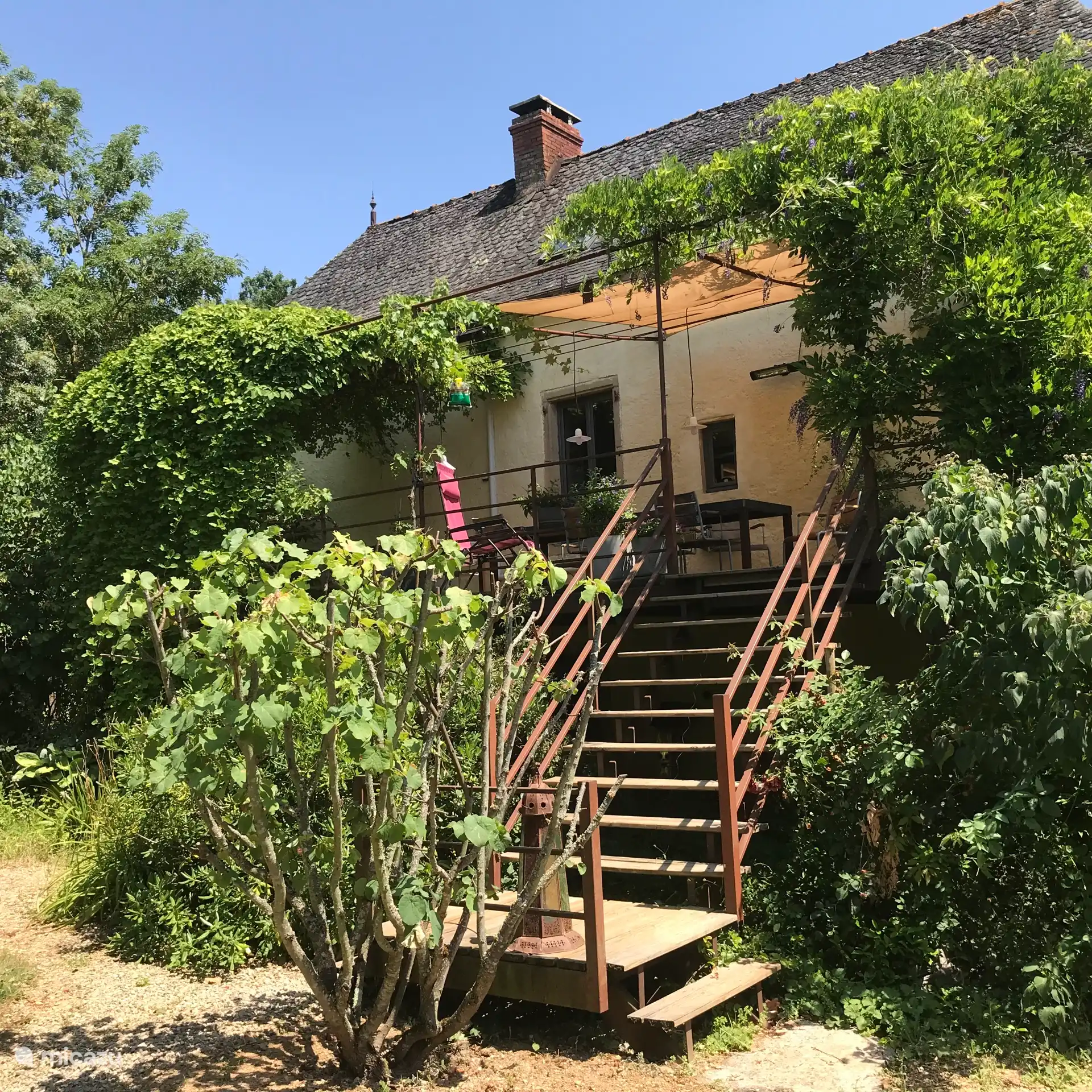 the large terrace at the back
