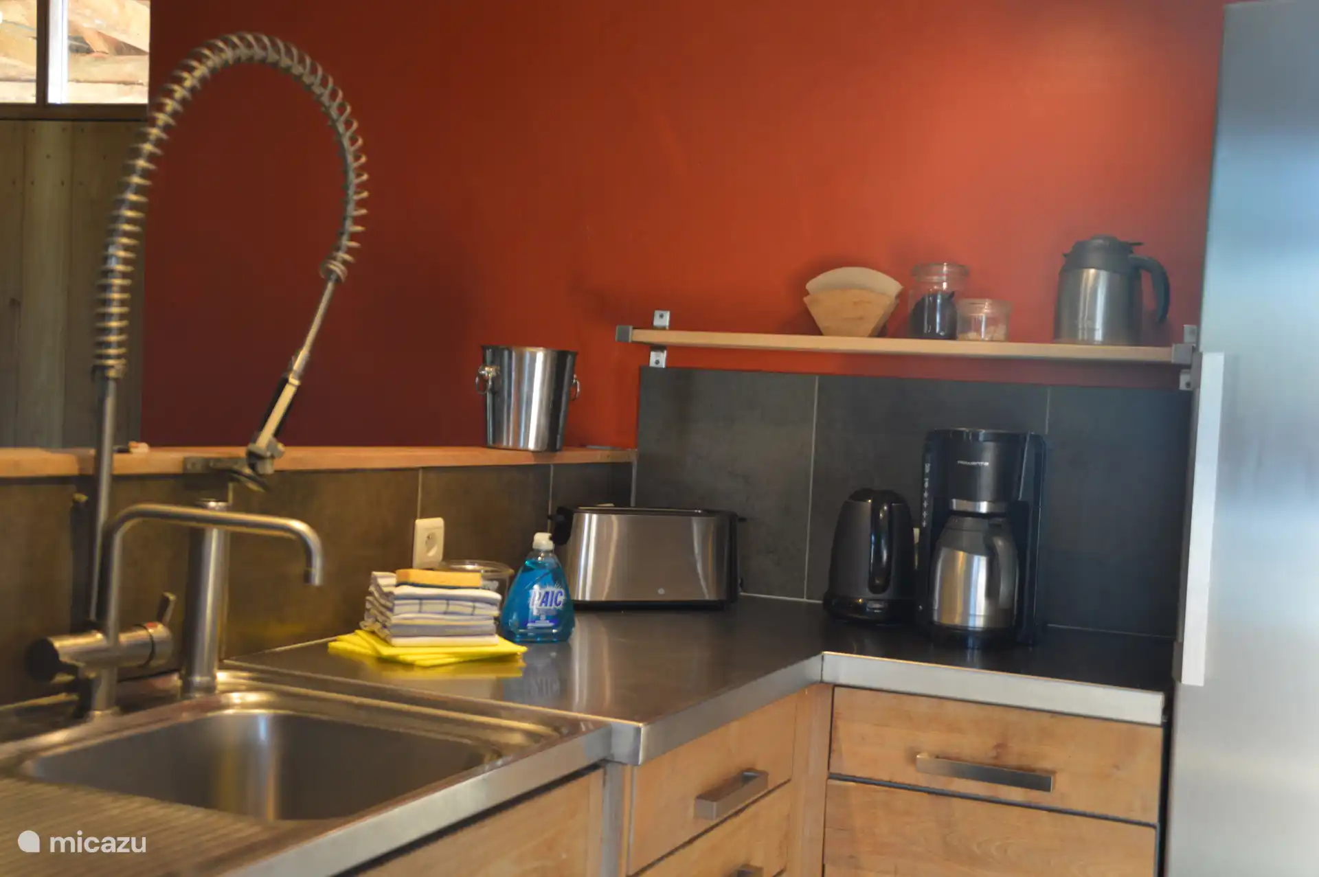 Kitchen with coffee corner