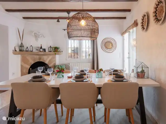 Casa Swart huren in Spanje, Costa Blanca, Jávea - vakantiehuis De eetkamer met open haard.