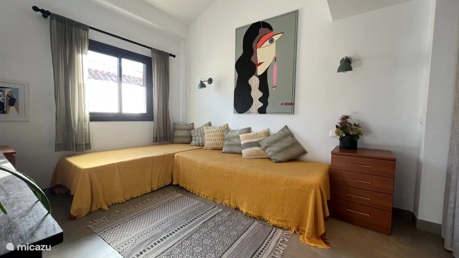 Schlafzimmer 2: Die beiden Einzelbetten können getrennt voneinander aufgestellt werden.