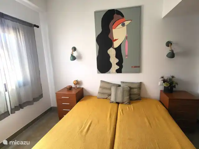 Coeur de Nerja -vue mer + plage 3 min. | Espagne, Costa del Sol, Nerja - appartement Chambre 2 : les deux lits simples peuvent également être placés l’un à côté de l’autre pour un séjour de 2 couples.