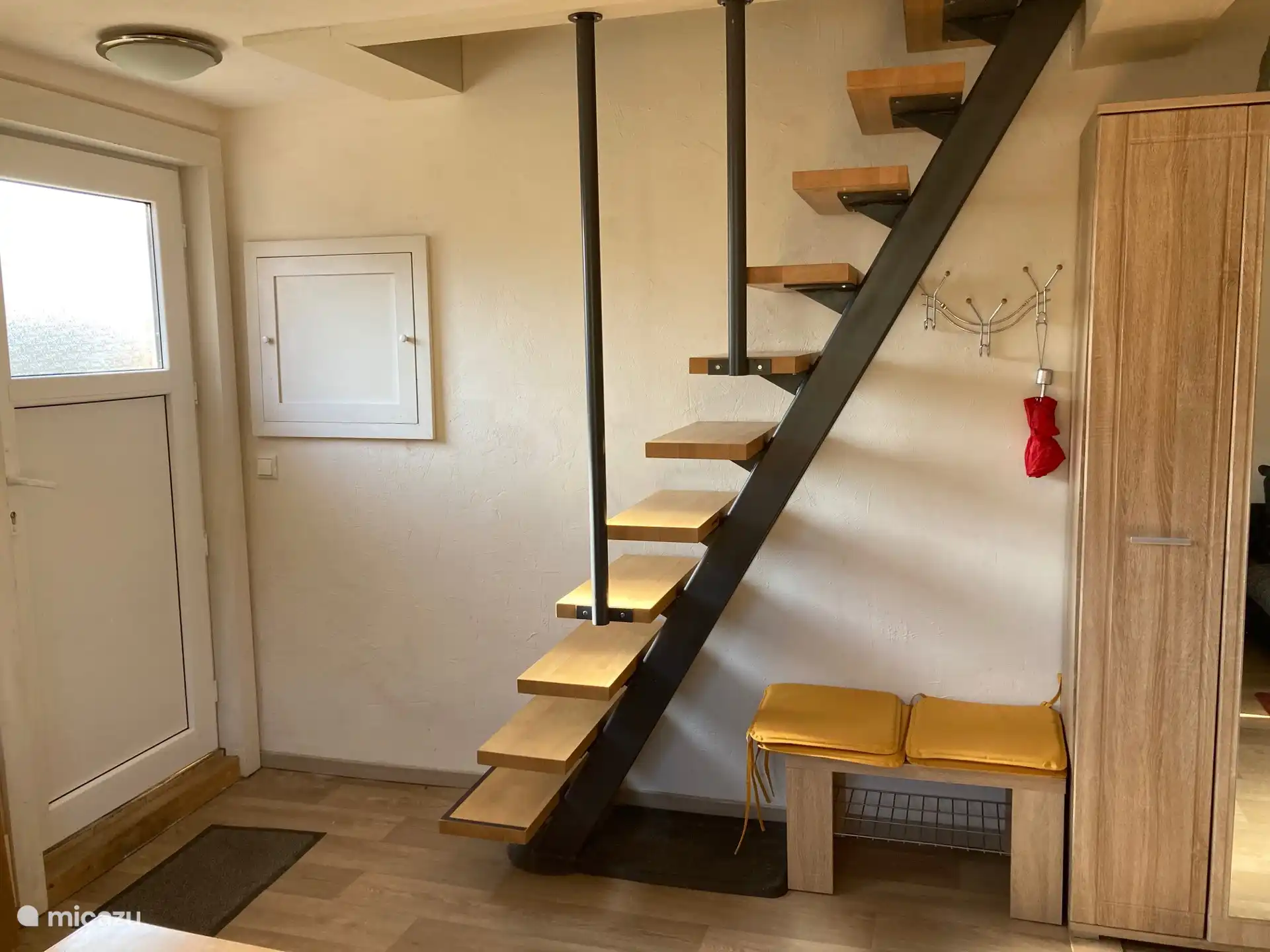 Die Treppe zum Schlafzimmer