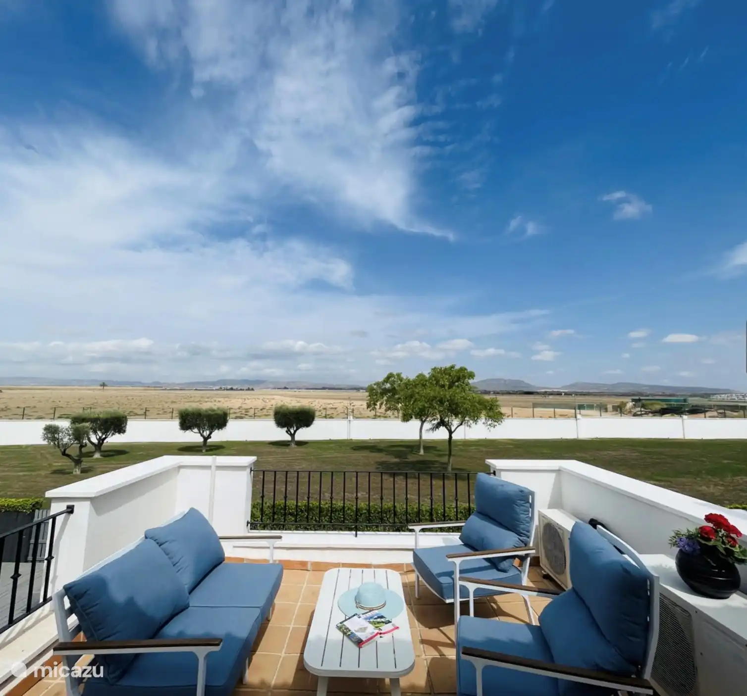 Beautiful panoramic view from the rooftop terrace.