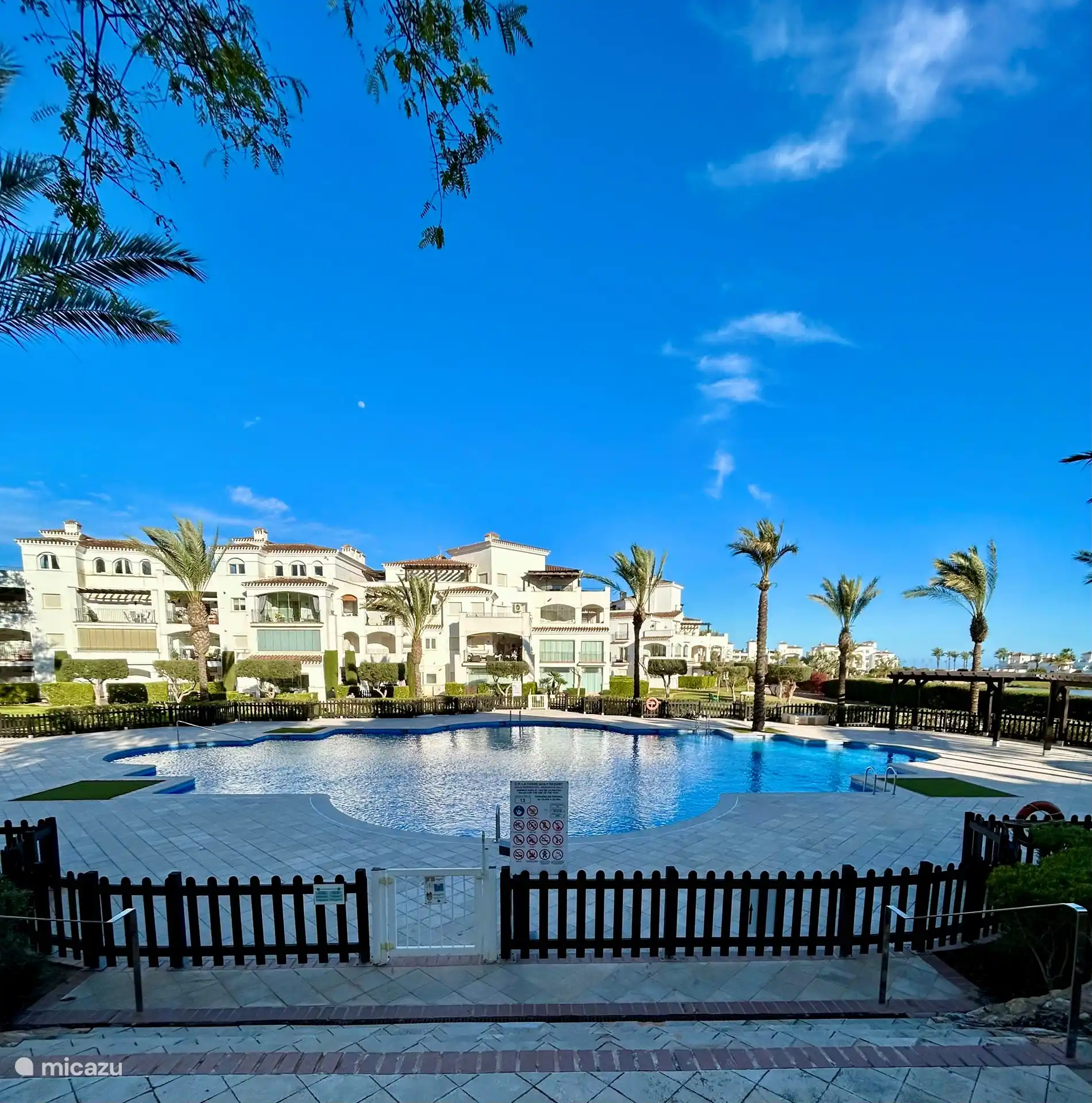 Enjoy the swimming pools at the resort - just cross the street. 