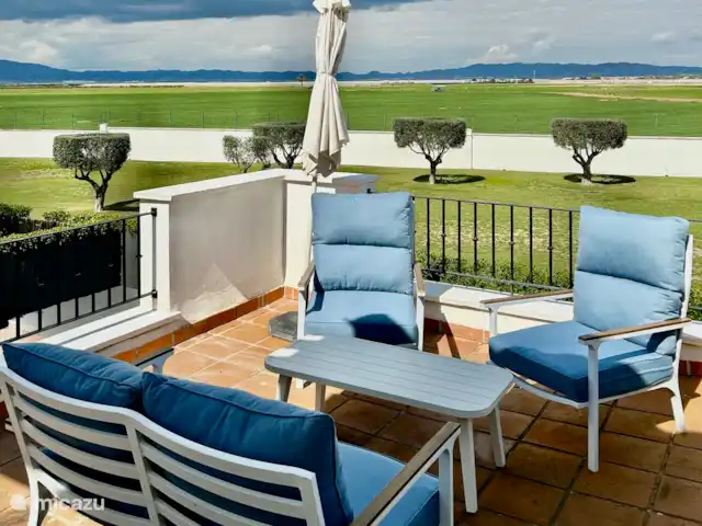 Casa To-r-relax en España, Costa Cálida, Torre Pacheco - casa vacacional La terraza de la azotea tiene vistas a las montañas