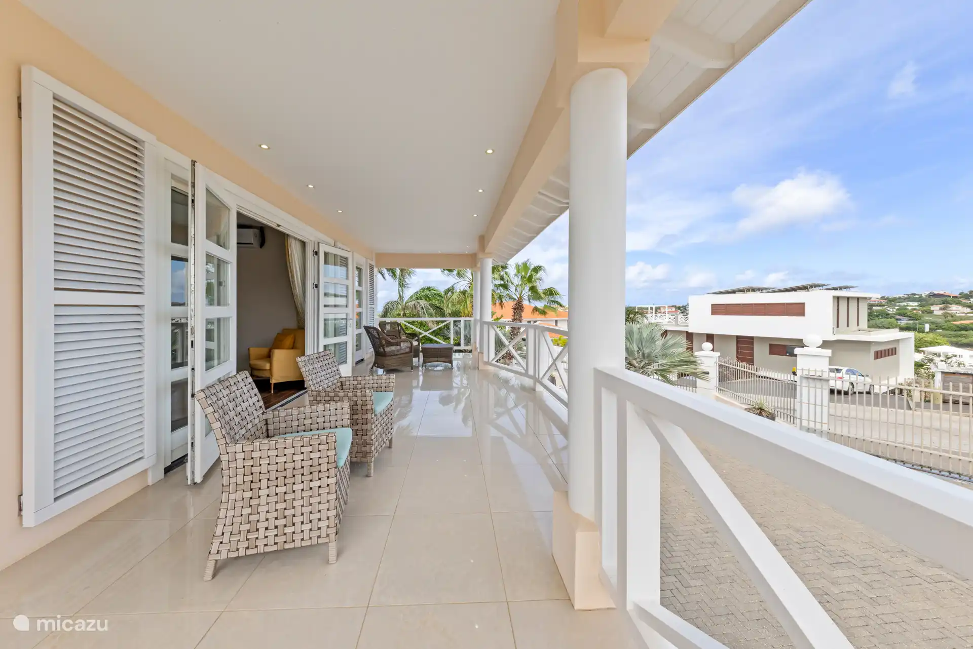 Das Hauptschlafzimmer verfügt über einen eigenen Balkon.