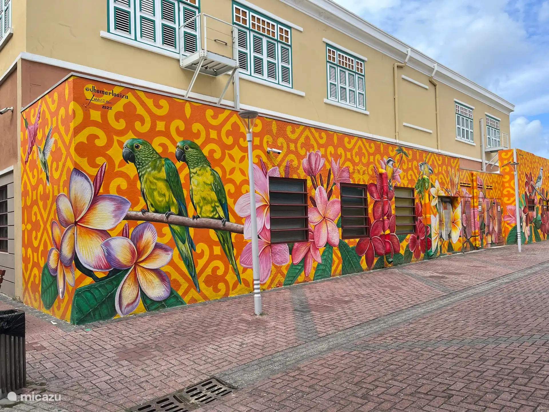 Pintura mural en el centro de Punda
