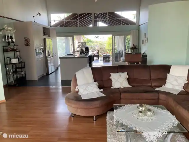 Villa Soleil  | Curaçao, Banda Ariba (est), Montaña Abou - villa Salon et cuisine décloisonnés