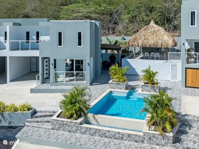 Casa Flamingo | Curaçao, Banda Abou (ouest), Big Mountain - maison mitoyenne Piscine devant la maison
