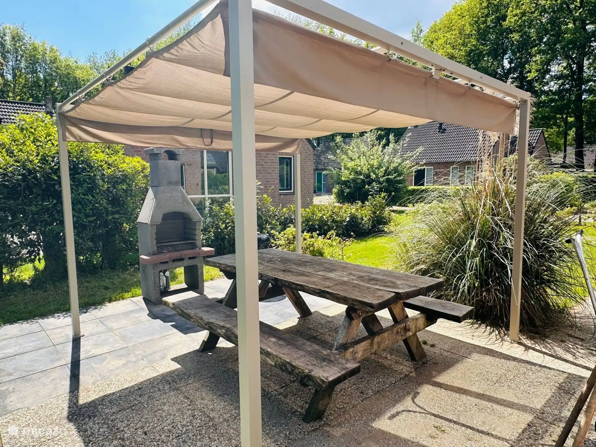 BBQ and picnic table