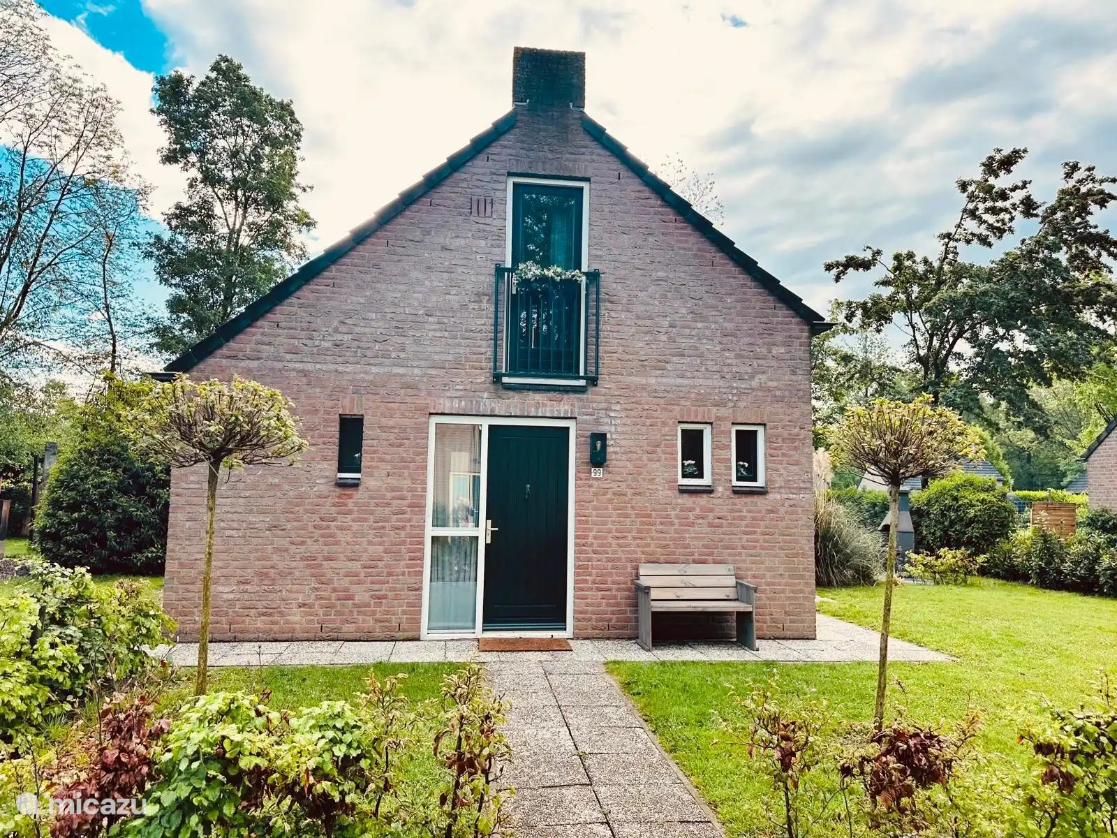 Front of the cute forest house