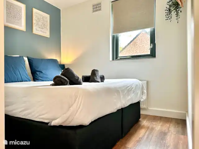 6p. Boshuis *Jacuzzi*De Groene Specht | Pays-Bas, Gueldre, Ewijk - maison de vacances Chambre au rez-de-chaussée avec lit double