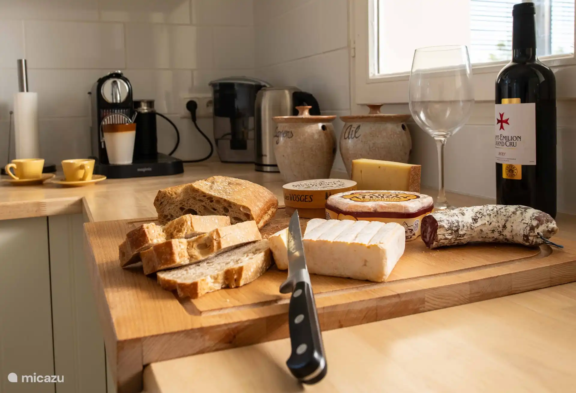 with of course a selection of French cheeses