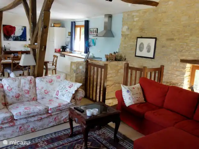 Margarita en Francia, Lot,  Salviac - casa vacacional La sala de estar