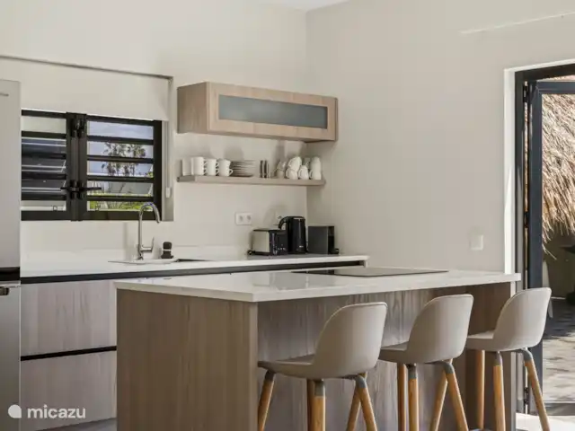 Villa Solana avec piscine privée  | Curaçao, Curaçao-Centre, Willemstad - villa Cuisine avec grille-pain, machine à café et théière