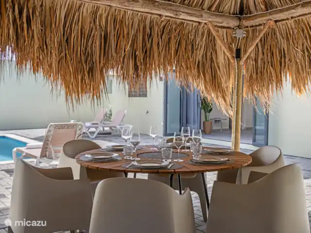 Villa Infinity Blue avec piscine privée | Curaçao, Curaçao-Centre, Willemstad - villa Salle à manger Palapa