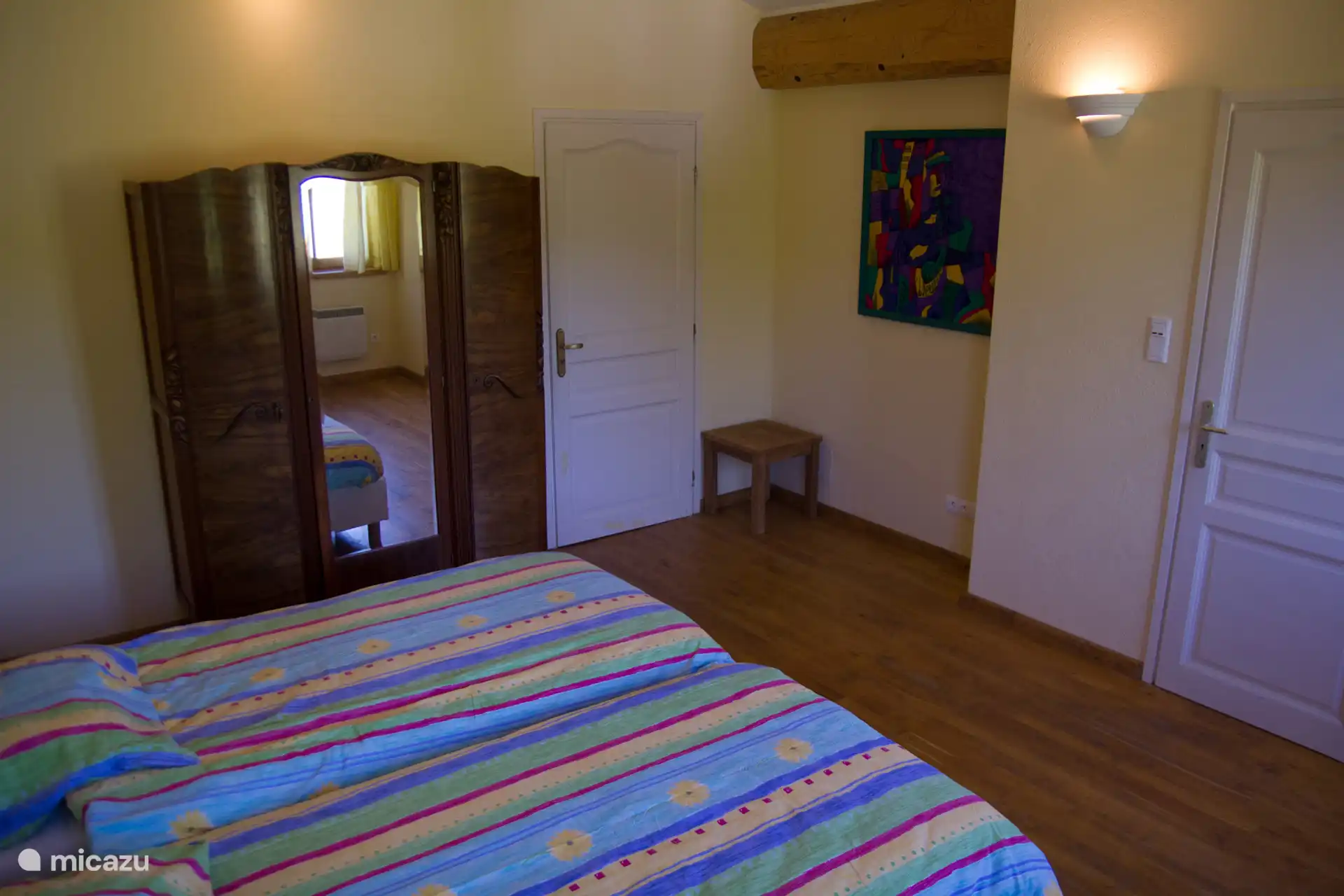 Eines der beiden Schlafzimmer, dieses hat 3 Betten.