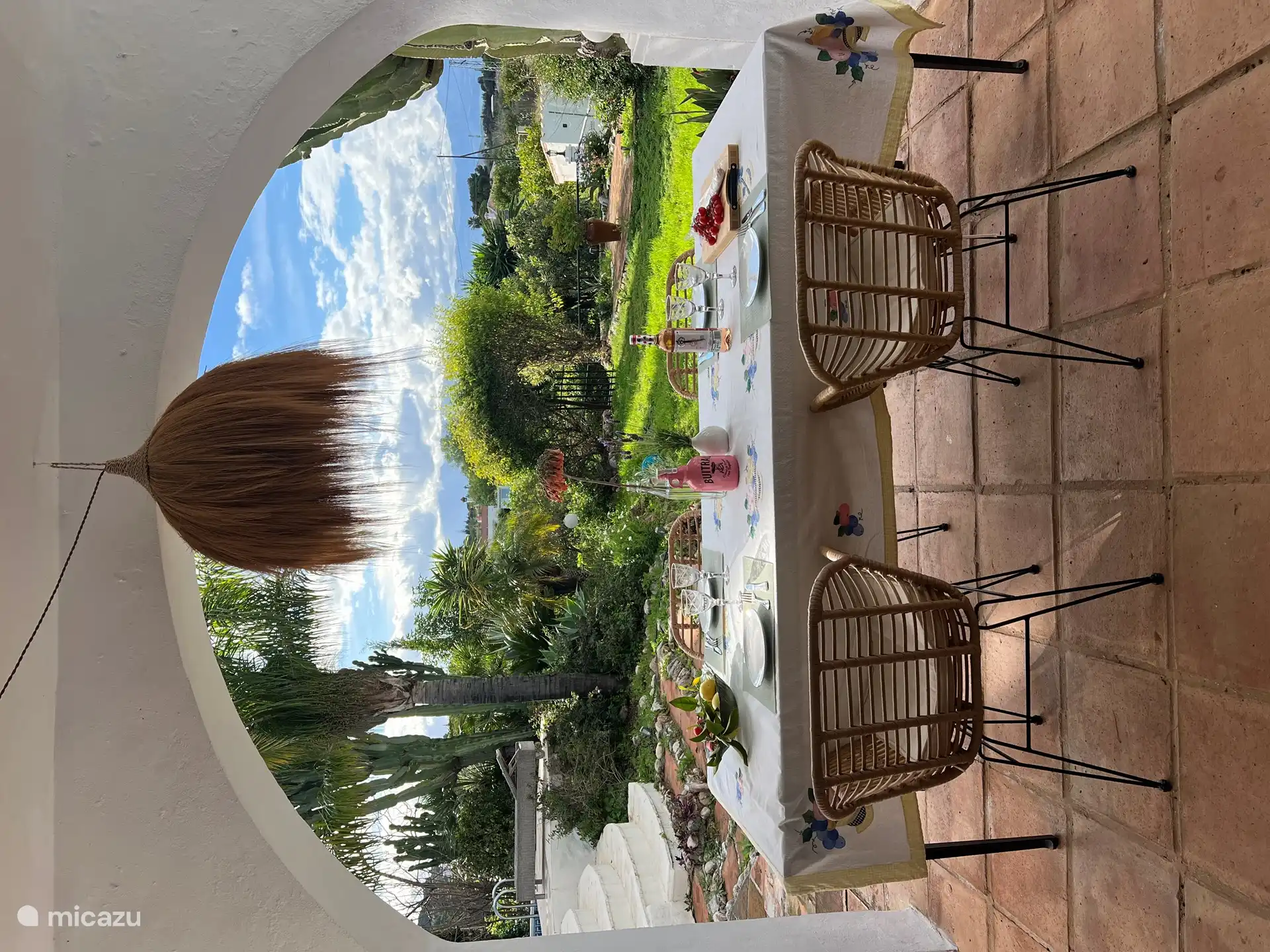 Covered outdoor table with beautiful views