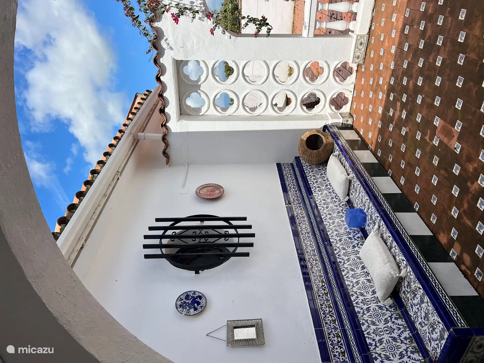 Terrace on the outdoor garden, enjoy the sunrise with a cup of coffee