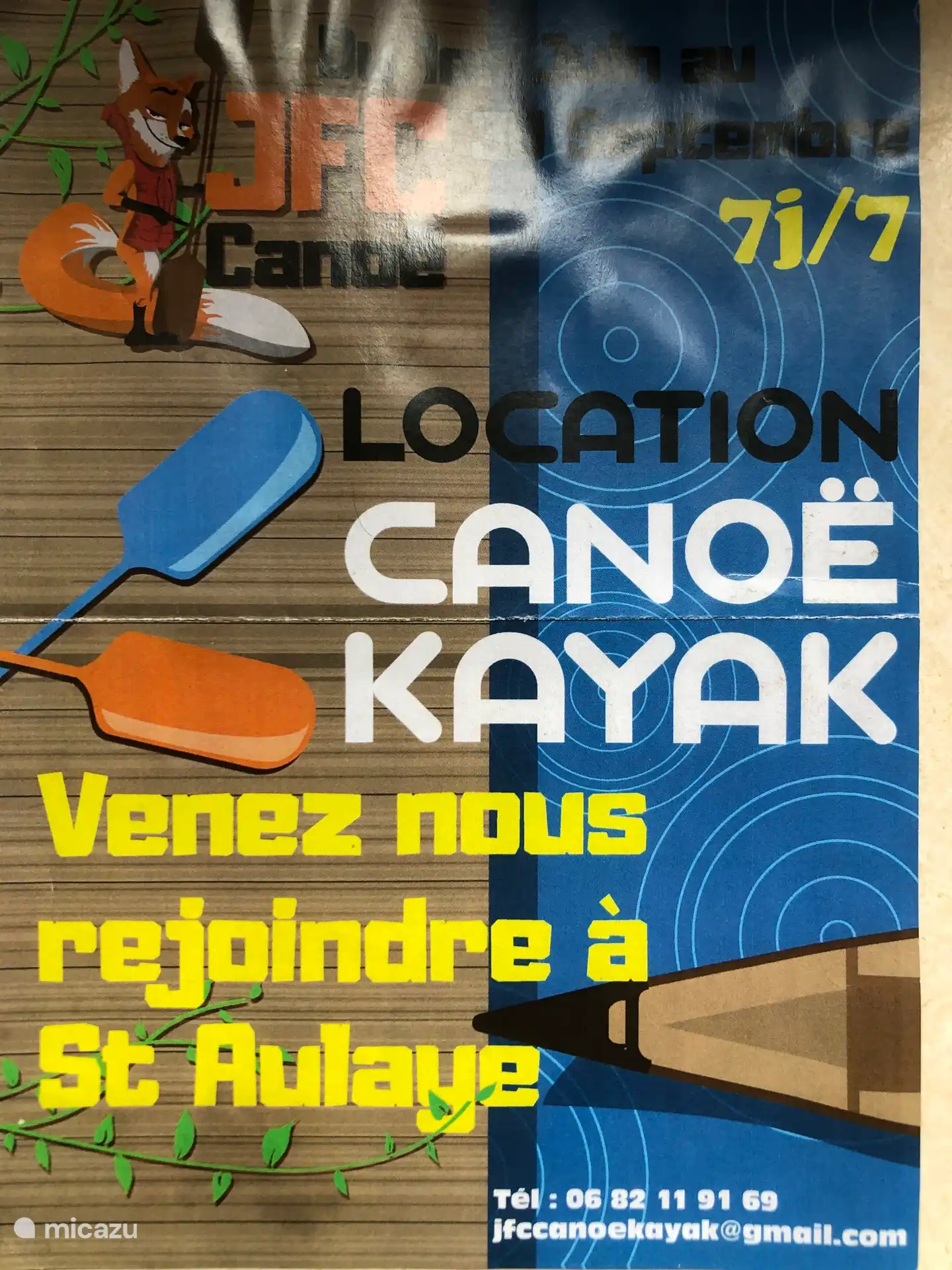 Kayak comply in Saint Aulaye just 10 mins drive