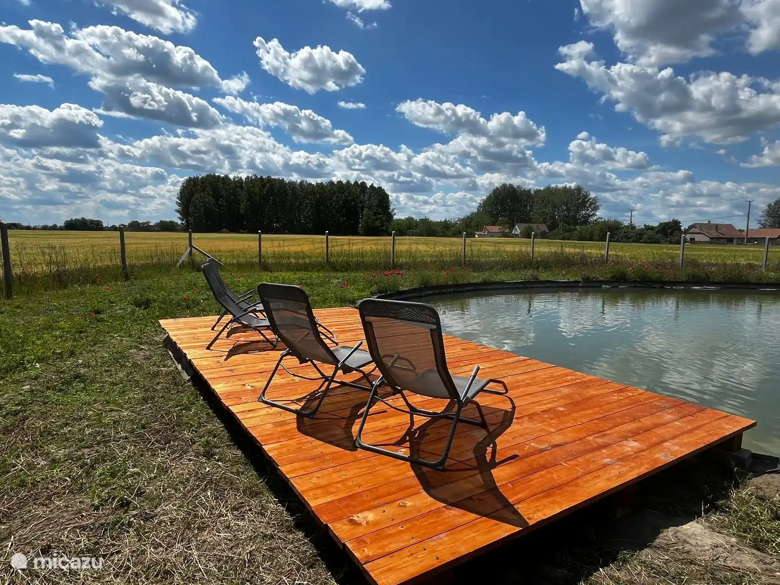 Terrace swimming pond