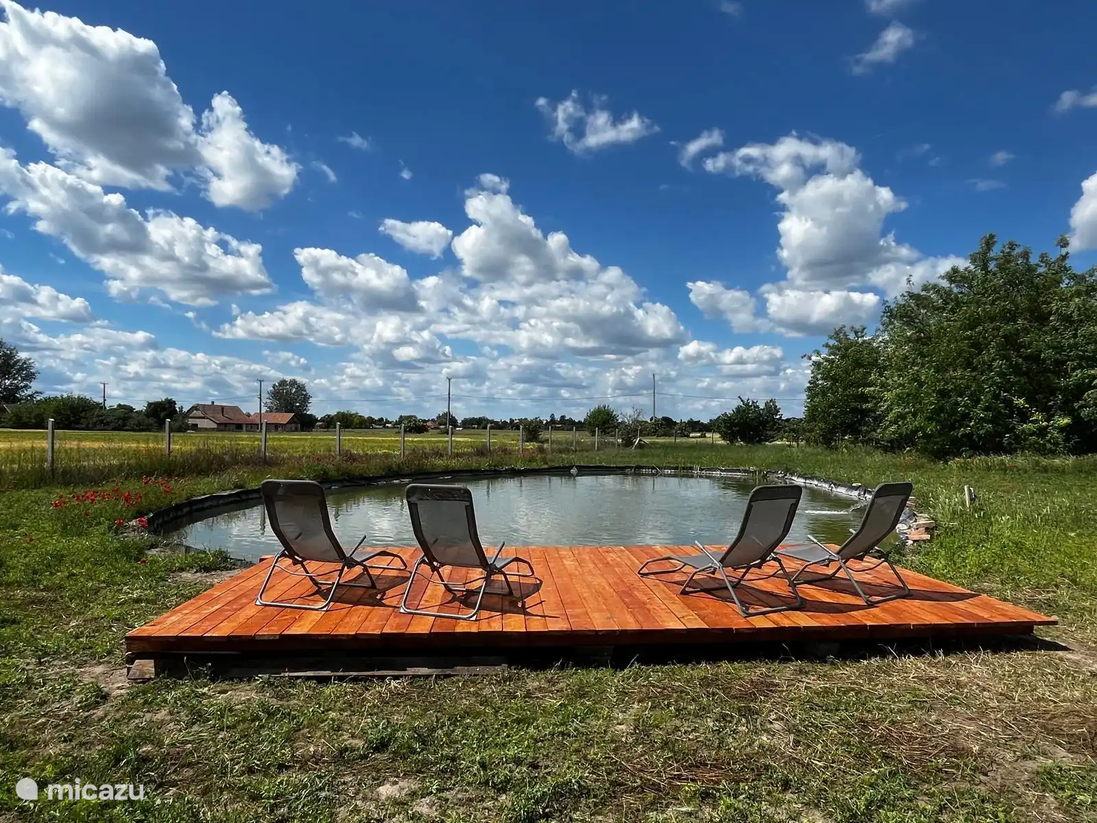 Terrace swimming pond