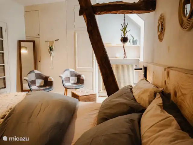 B&B BienViennue - Descartes 2-4p | France, Indre-et-Loire, Marcilly-sur-Vienne - chambres d'hôtes Chambre Descartes avec salle de bain attenante.