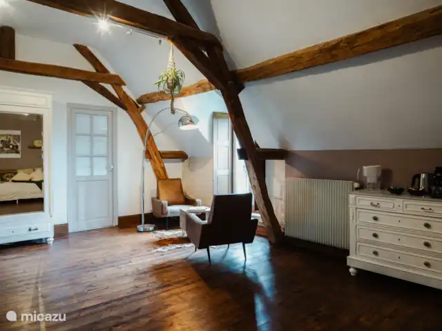 B&B BienViennue-Foulque Nerra 2-4p | France, Indre-et-Loire, Marcilly-sur-Vienne - chambres d'hôtes Chambre Foulque Nerra avec salle de bain attenante.