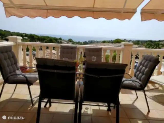 Appartement penthouse vue mer | Espagne, Costa Blanca, Benissa - appartement Salle à manger Terrasse sous auvents