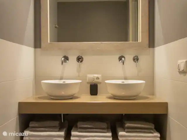 t’Veenhuis | Pays-Bas, Limbourg, Evertsoord - maison de vacances Salle de bain : double vasque