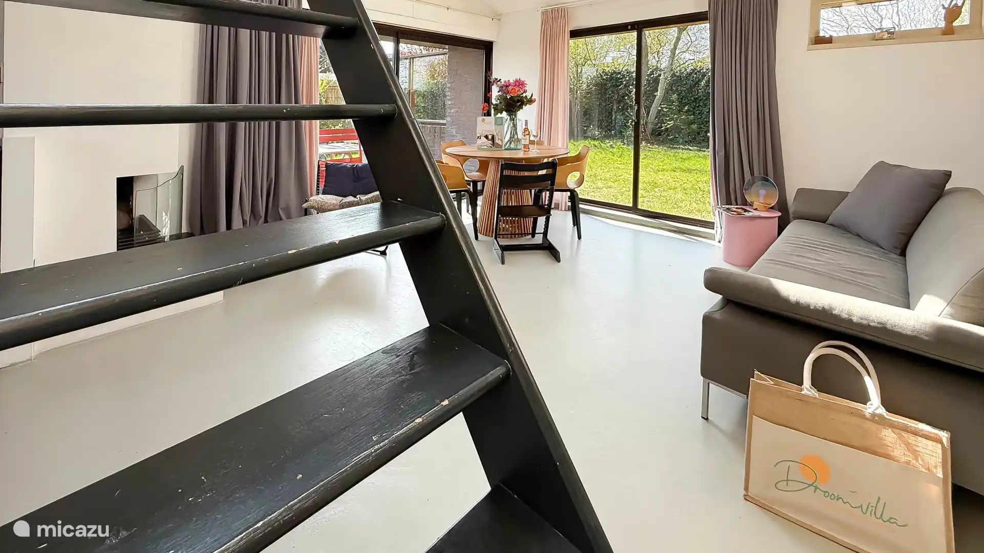 Living room - stairs to loft