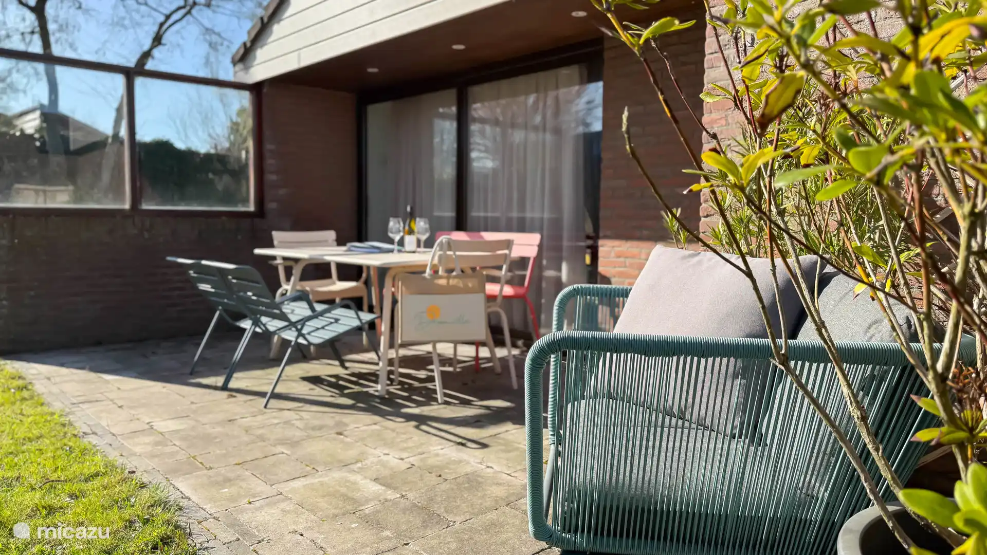 Sunny garden, surrounding the holiday home.