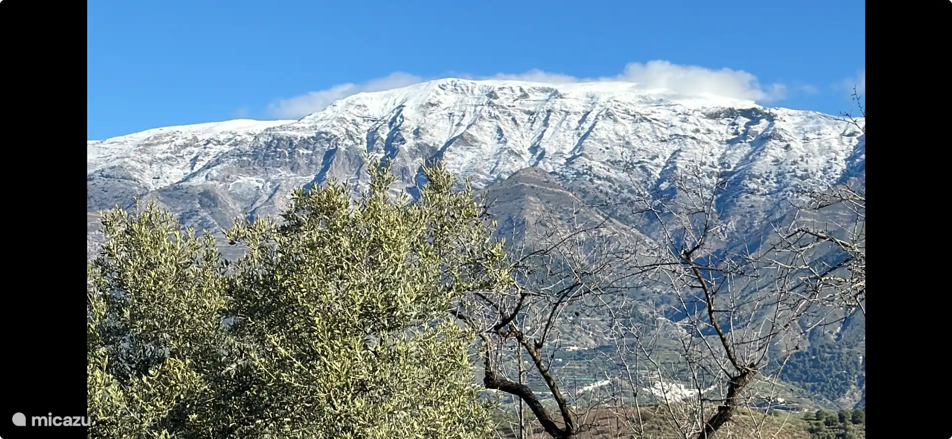 Blick auf La Maroma vom Garten Nordseite 