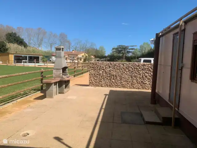 Rancho Catalán 2 en España, Costa Brava, Castell d'Aro - mobil home / caravana Caravana delantera