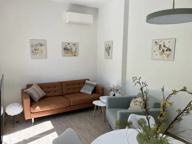 apartamento en Croacia, Istria, Labin – Apartamento Vilete Salón con sofá de 3 plazas y sillón