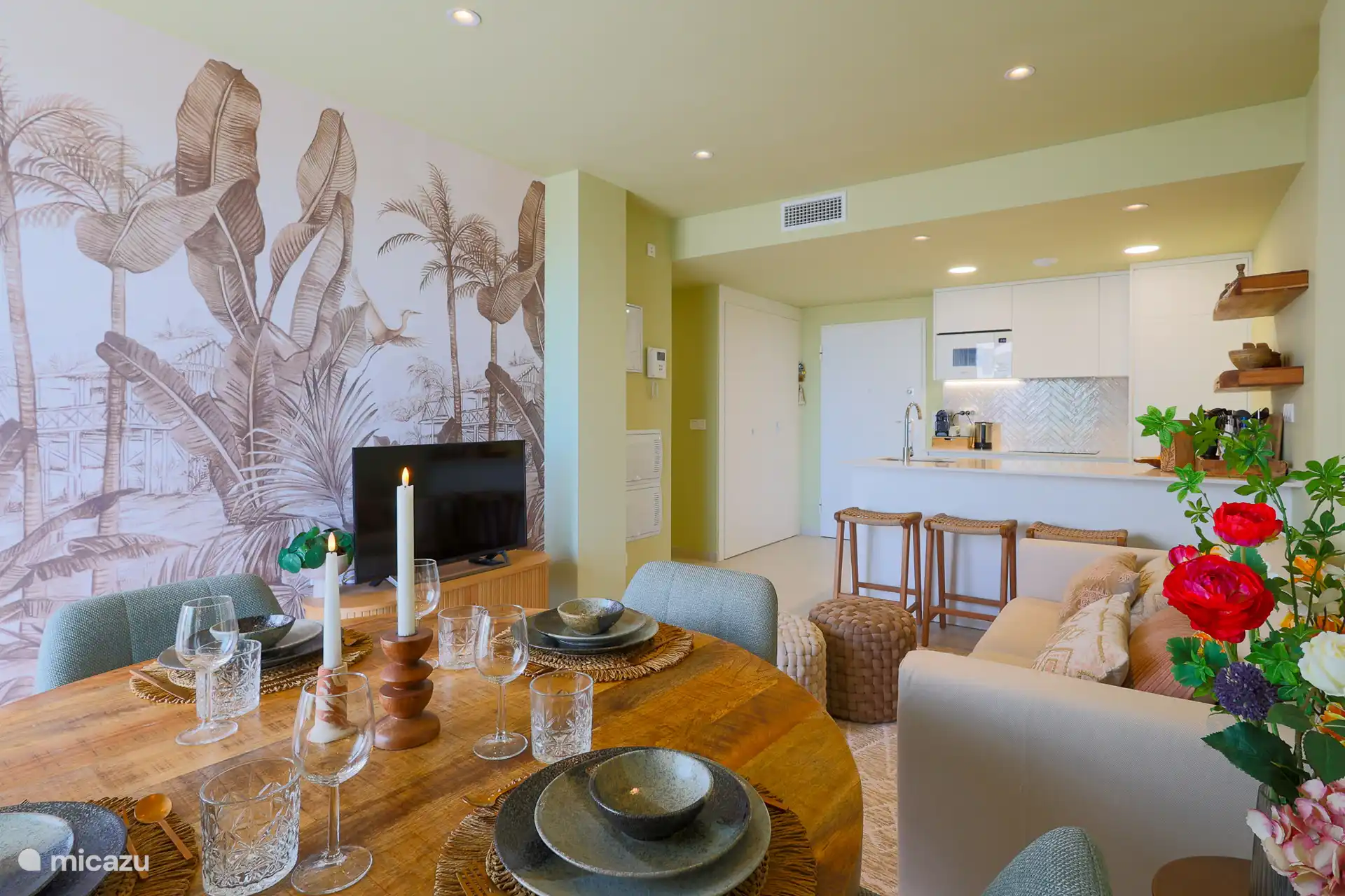 dinner table and (sleeping) sofa