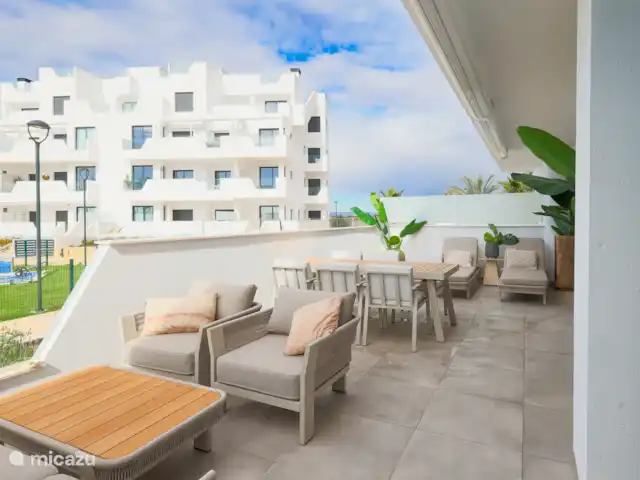 Casita Gigi | Espagne, Costa Cálida, Los Alcázares - appartement Terrasse spacieuse au bord de la piscine