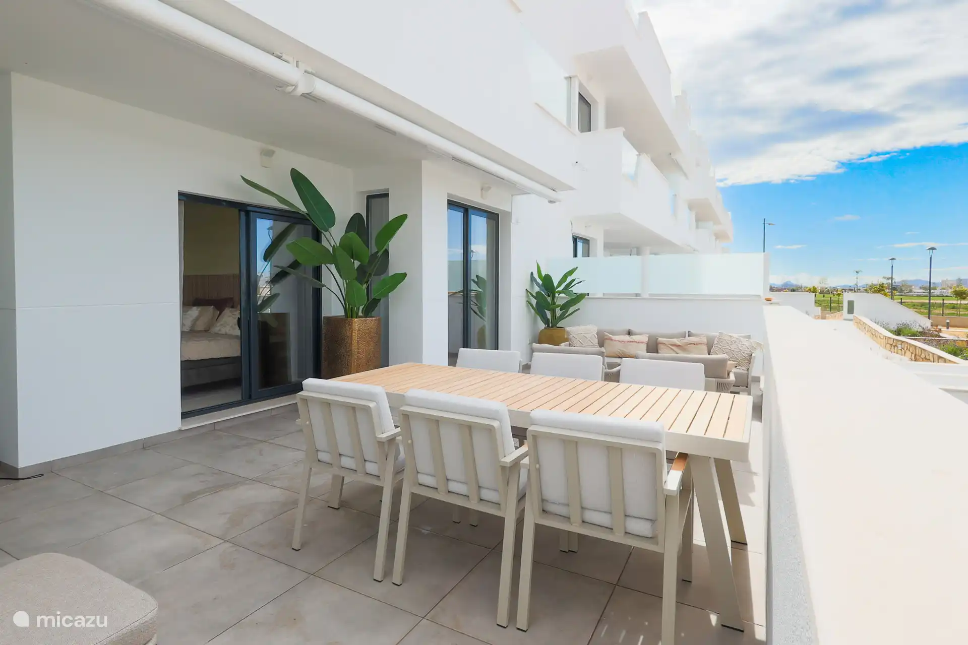 lovely terrace with three sliding doors accessible