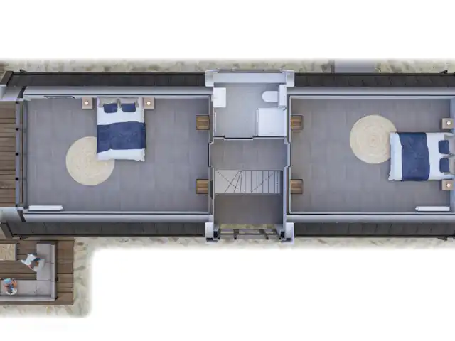 Villa de plage sur l’IJsselmeer 8 pers | Pays-Bas, Hollande du Nord, Enkhuizen - maison de vacances Carte 1er étage