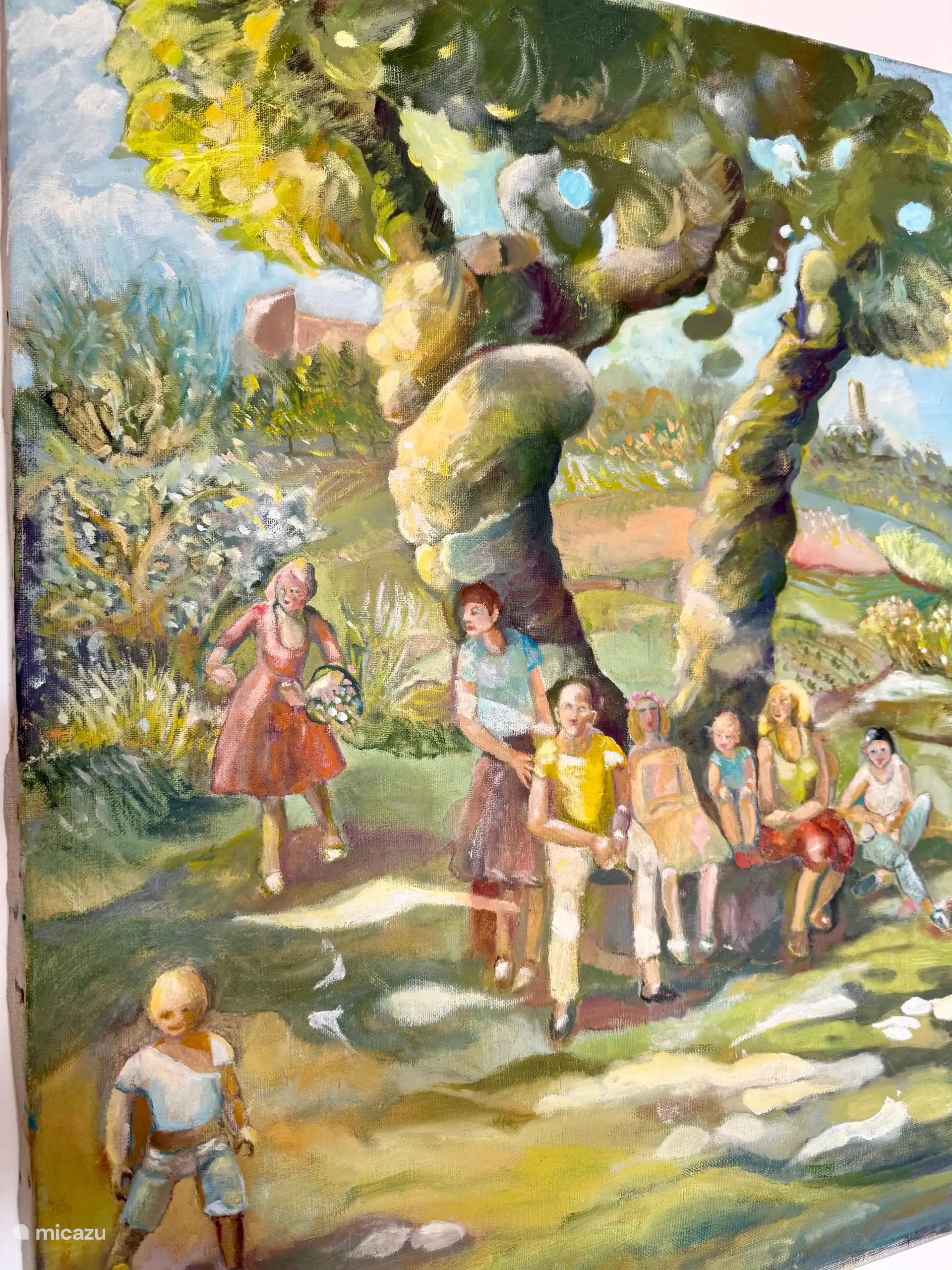 une belle peinture, ambiance 'Famille en vacances'