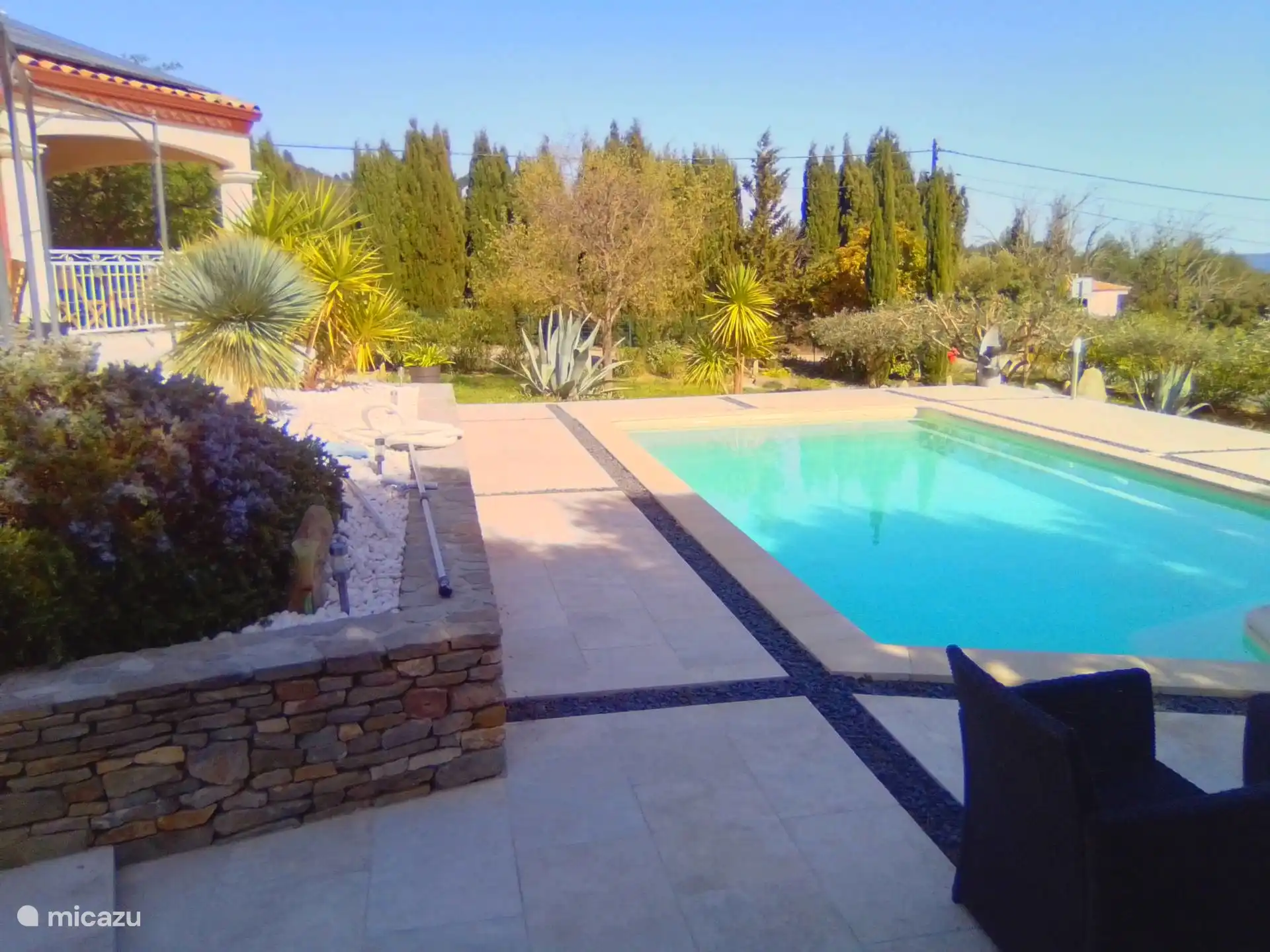 South-facing swimming pool