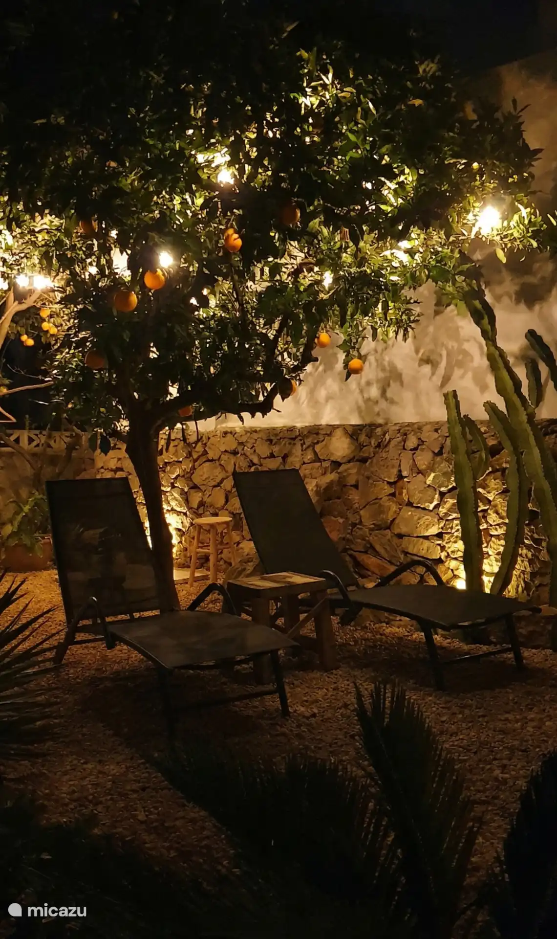 Lovely outdoor seating in the evening