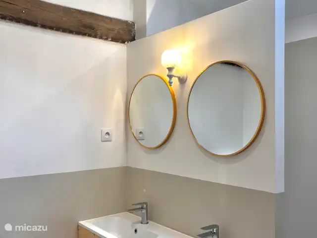 Buvette de la Gare en Francia, Alta Viena, Blond - casa vacacional Baño compacto con inodoro, lavabo y ducha en la 1ª planta