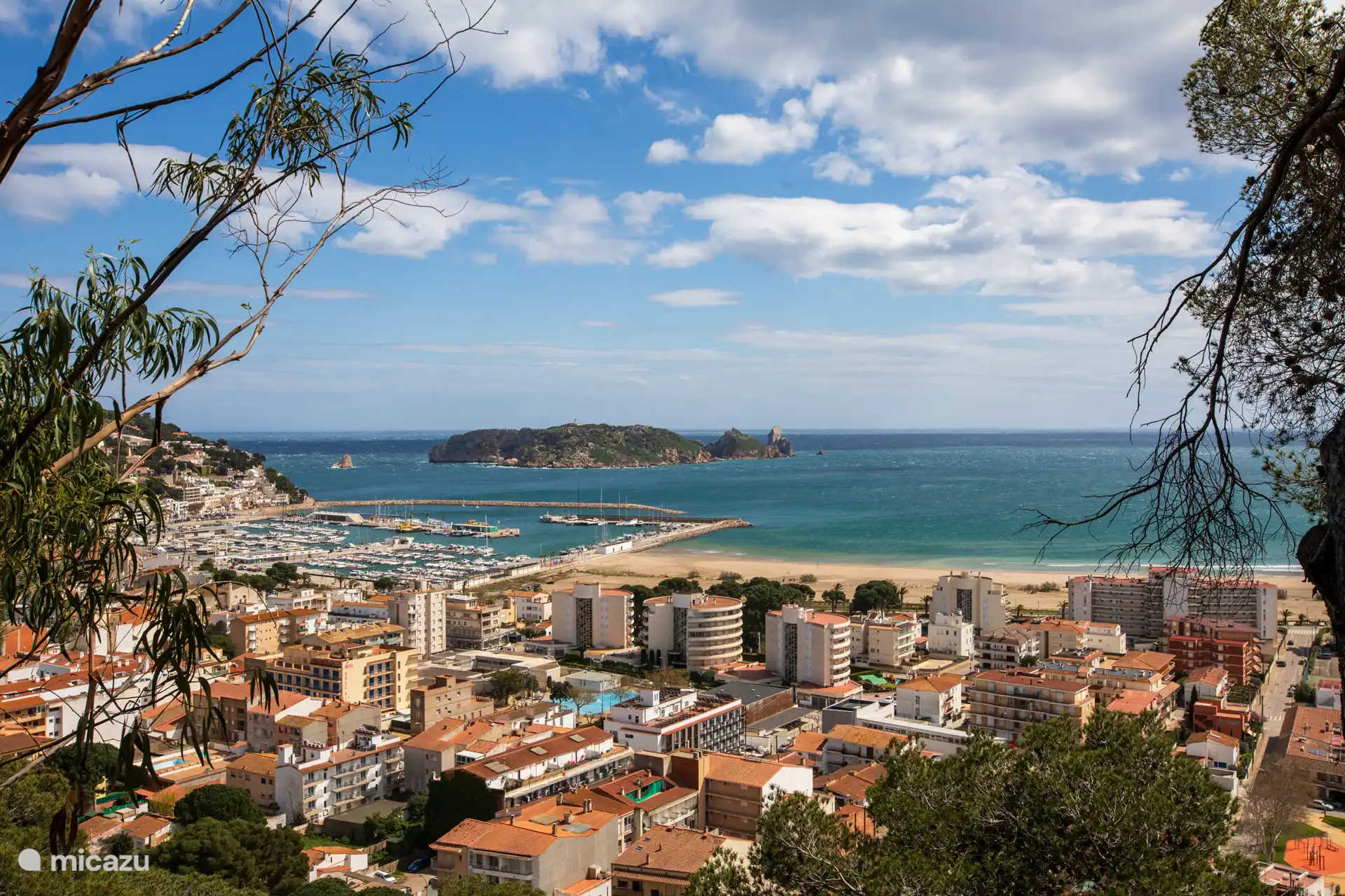 Uitzicht vanaf het balkon