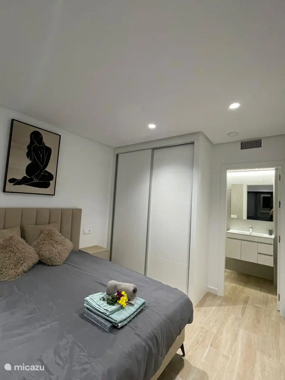 The master bedroom from a different angle. 