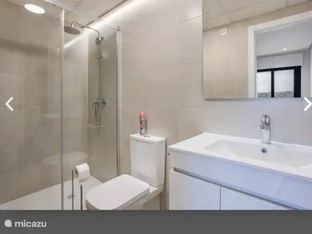 Penthouse de luxe à Torrevieja | Espagne, Costa Blanca, Alicante - penthouse La première salle de bain qui est fixée avec la chambre principale. Équipé de toutes les nécessités de salle de bain.
